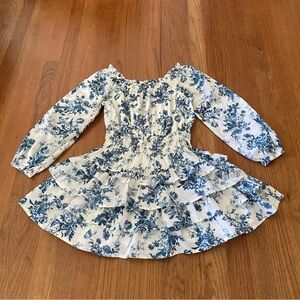 Gap x LoveShackFancy Blue Floral Kids Dress